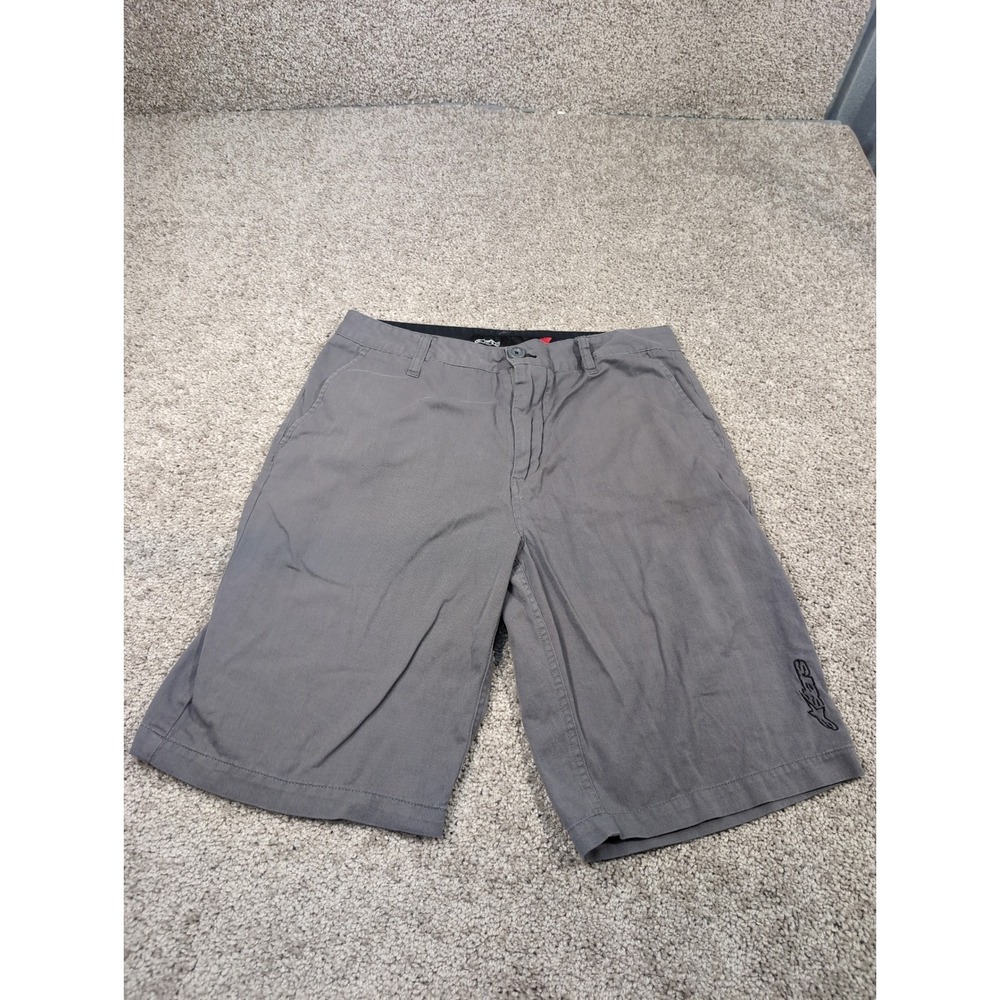 Alpinestars Mens Gray Cotton Twill Walk‎ Shorts Size 31 Embroidered Logo Casual